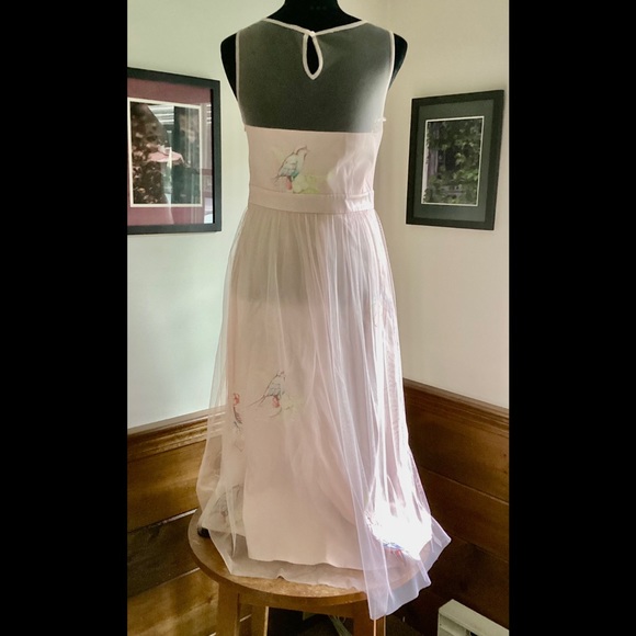 S Diana Vickers Star Amazing Pink Parrot Dress Sheer Top Art 2 Wear - Picture 5 of 16